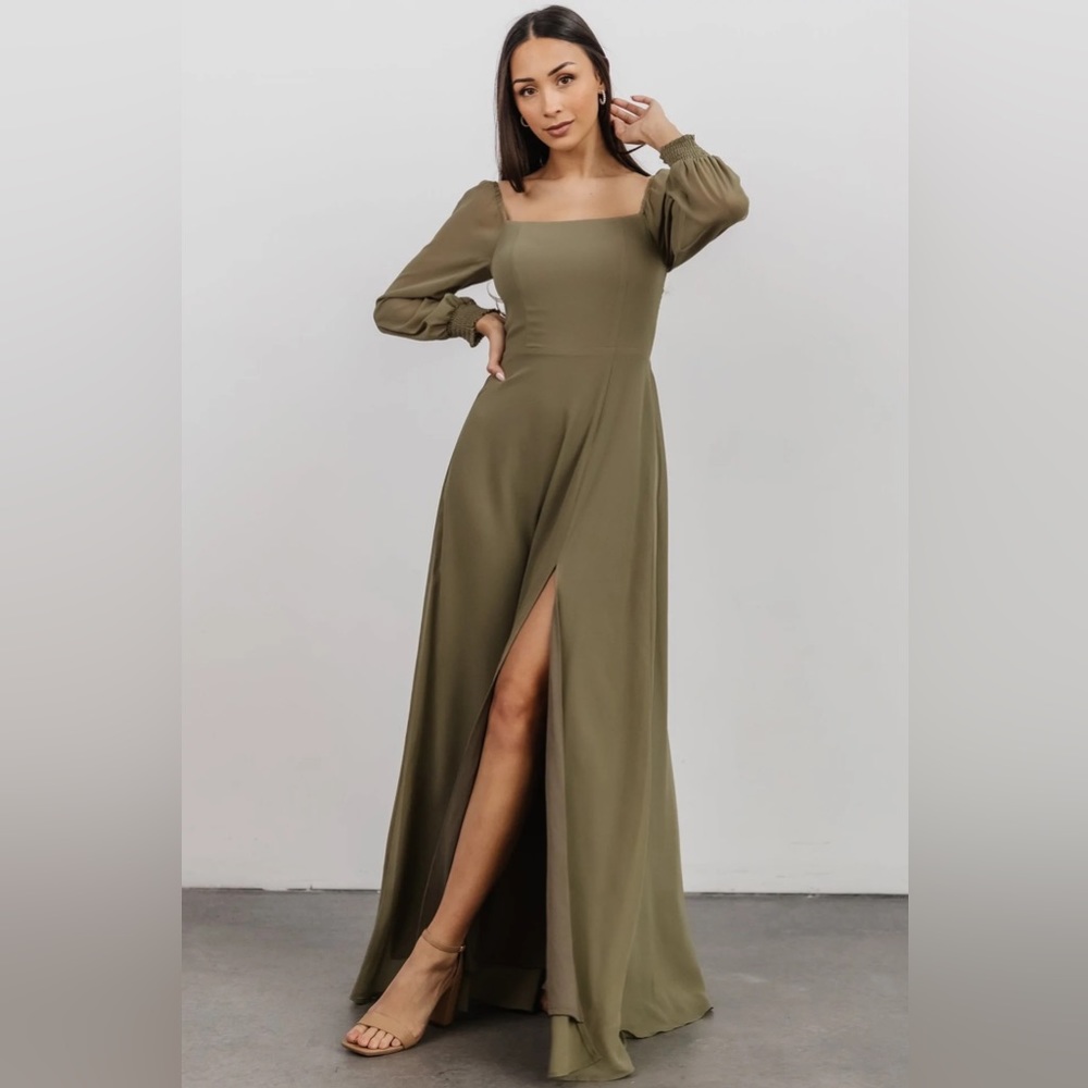 Baltic Born Giselle Maxi Dress | Dusty Olive | Large